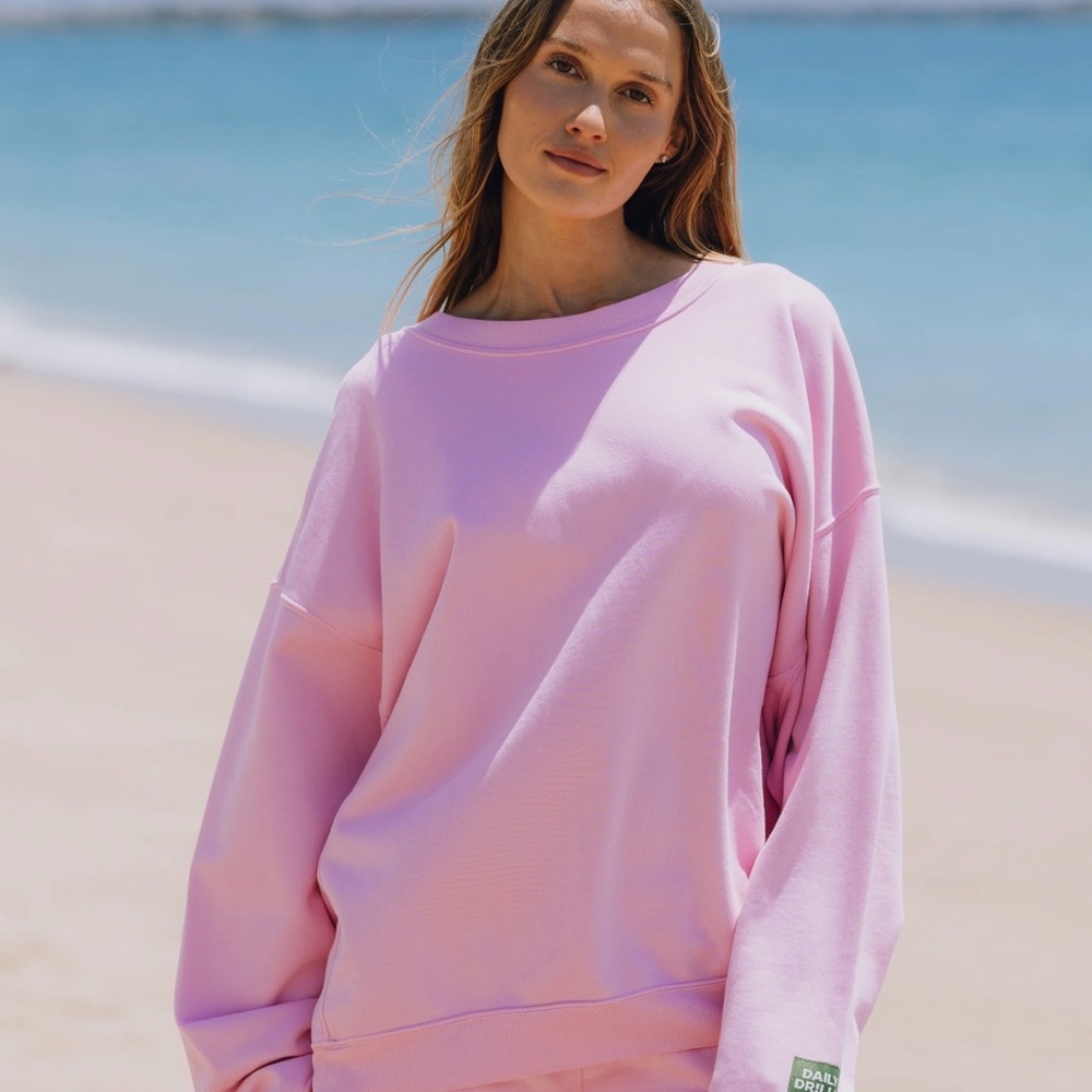 Daily Drills oversized tuck crewneck & sporty shorts set